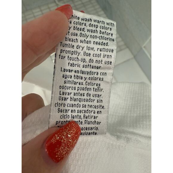 Ritz-Carlton Hotel Cotton Waffle Knit Bath Robe White One Size Luxury Gift Set - Picture 13 of 16